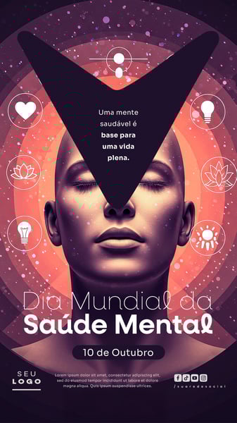 DIA MUNDIAL DA SAÚDE MENTAL 10 DE OUTUBRO STORY SOCIAL MEDIA PSD EDITÁVEL 3