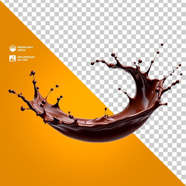 SPLASH CHOCOLATE LIQUIDO PARA COMPOSIÇÃO PNG