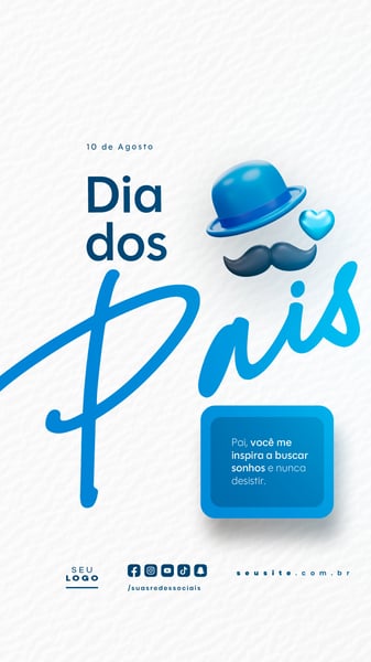 DIA DOS PAIS AGOSTO SOCIAL MEDIA POST EDITÁVEL STORY 14
