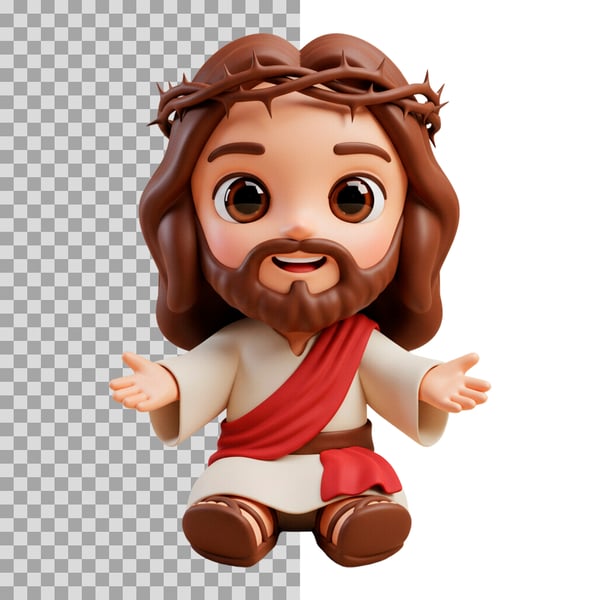 WFP MASCOTE 3D - JESUS PNG TRANSPARENTE 8