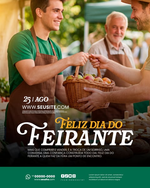 DIA DO FEIRANTE 25 DE AGOSTO SOCIAL MEDIA PSD EDITÁVEL 4
