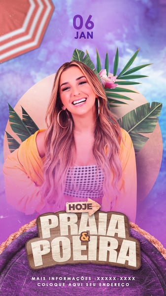 FLYER EVENTO PRAIA E POEIRA STORIES
