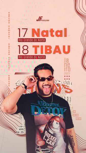 NUK FLYER AGENDA SEMANAL HENRY FREITAS STORY PSD EDITAVEL