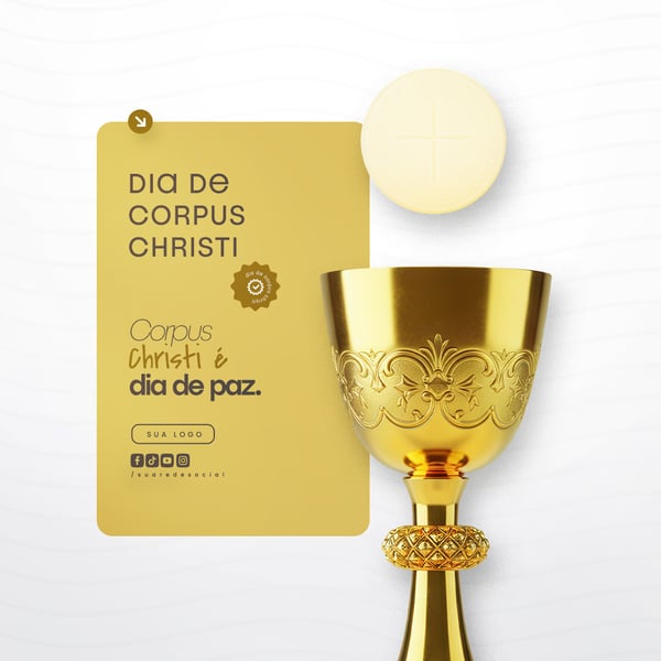 Dia de Corpus Christi Social Media PSD Editável