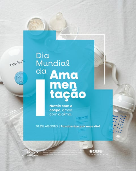 DIA MUNDIAL DA AMAMENTAÇÃO 01 DE AGOSTO SOCIAL MEDIA PSD EDITÁVEL 4