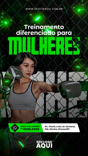 STORY - AULAS DE BOXE | ESPORTE | LUTA | PSD EDITÁVEL