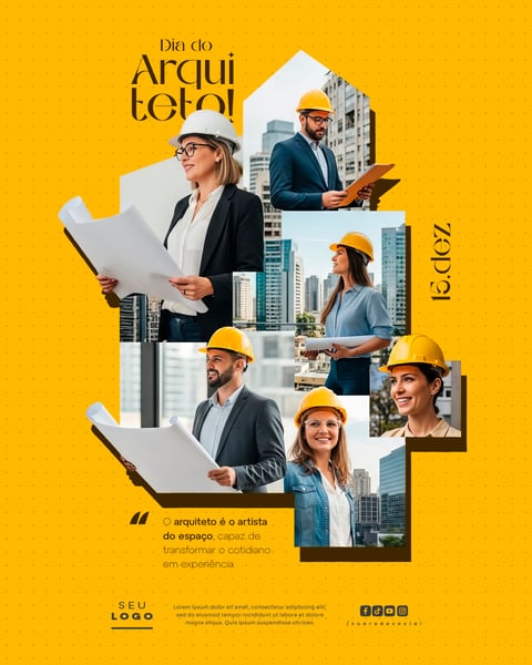 DIA DO ARQUITETO 15 DE DEZEMBRO SOCIAL MEDIA PSD EDITÁVEL 5