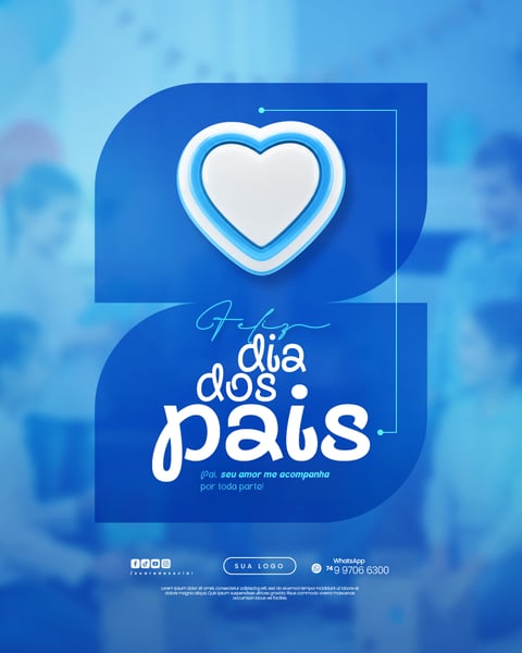 DIA DOS PAIS AGOSTO PAI - FLYER SOCIAL MEDIA PSD EDITÁVEL 11