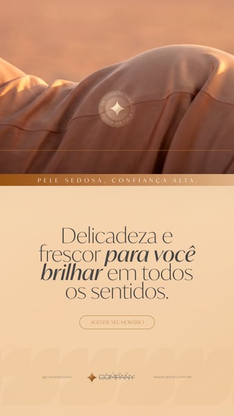 CLÍNICA DE ESTÉTICA DEPILAÇÃO BELEZA AUTOCUIDADO SOCIAL MEDIA PSD EDITÁVEL 3 STORY