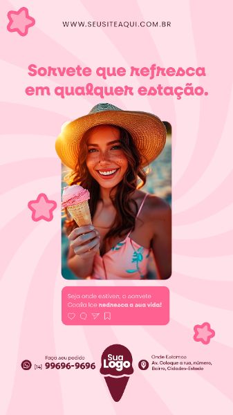 STORY - SORVETERIA - SORVETE | SOCIAL MEDIA | PSD EDITÁVEL