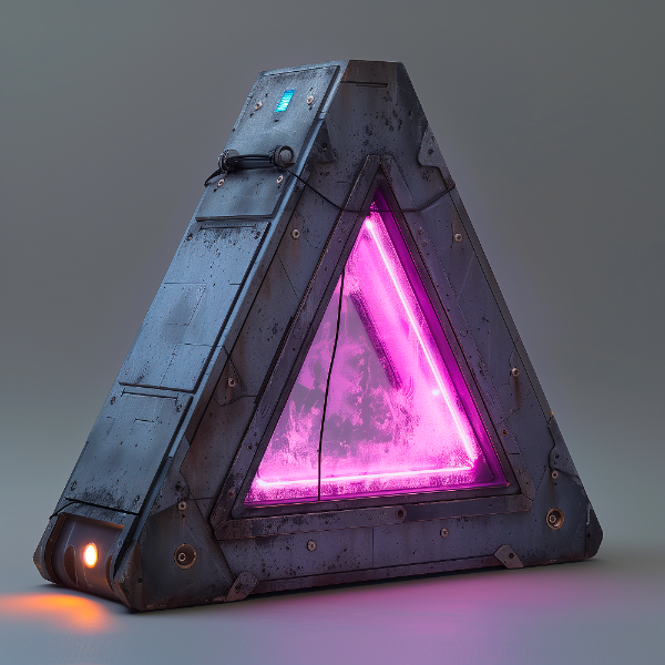 ELEMENTO 3D FUTURISTA | COM LUZES NEON | IMAGEM