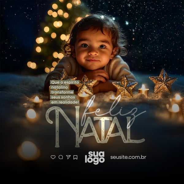 Feliz Natal Post Social Media PSD Editável