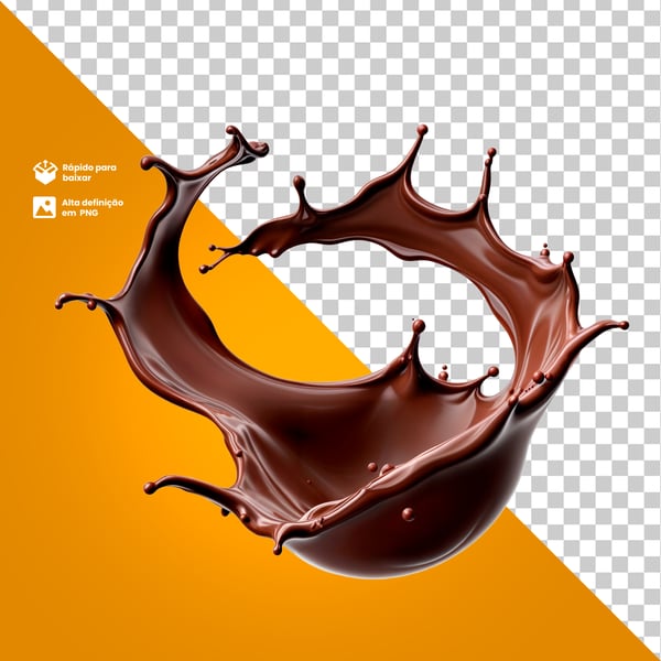 SPLASH CHOCOLATE LIQUIDO PARA COMPOSIÇÃO PNG