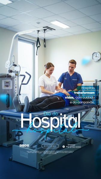 01 DE JULHO - DIA DO HOSPITAL - FLYER SOCIAL MEDIA PSD EDITÁVEL