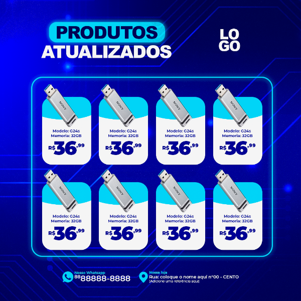 TABELA DE PREÇO DE ATUALIZAÇÕES DE PEN DRIVE