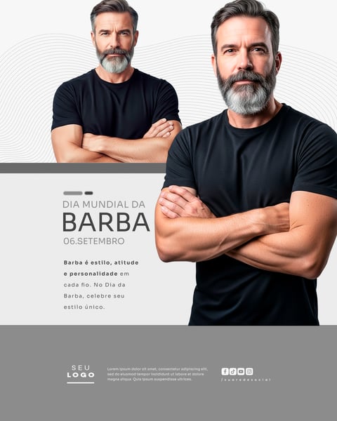 DIA MUNDIAL DA BARBA 6 DE SETEMBRO SOCIAL MEDIA PSD EDITÁVEL 5
