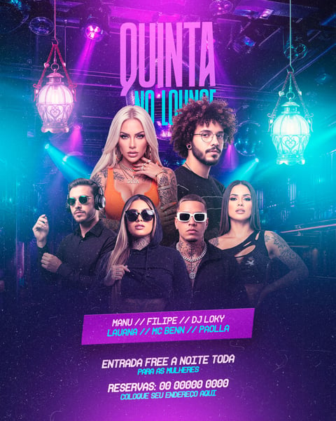 FLYERS PARA EVENTOS QUINTA NO LOUNGE FEED