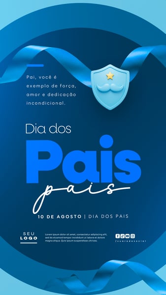 DIA DOS PAIS AGOSTO SOCIAL MEDIA POST EDITÁVEL STORY 1