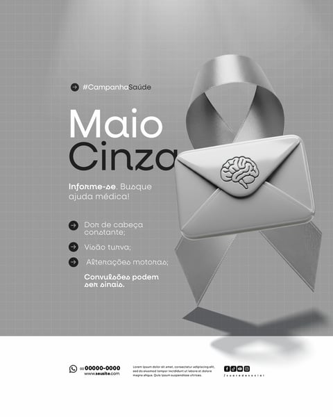PJF MAIO CINZA CAMPANHA DE SAÚDE CÂNCER NO CÉREBRO TAMBÉM PRECISA DE VISIBILIDADE FEED (5)