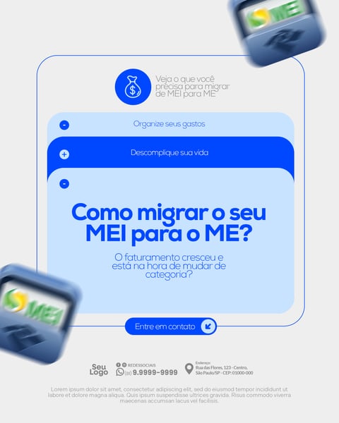Contabilidade Social Media PSD Editável