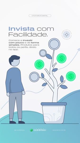 FINTECH E DIGITAL BANKING FINANÇAS MODERNAS SOCIAL MEDIA PSD EDITÁVEL 5 STORY