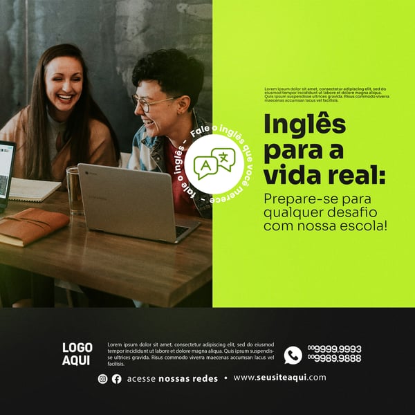 ESCOLA DE INGLÊS INGLÊS PARA A VIDA REAL