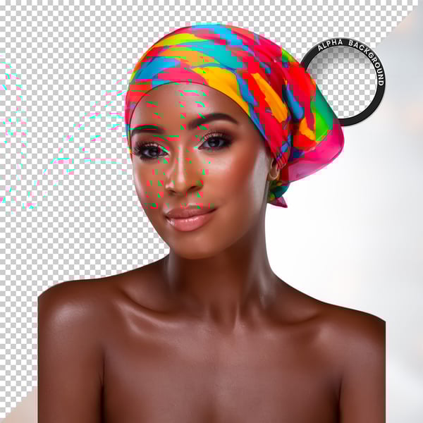 MULHER NEGRA AFRO ELEMENTO PSD PNG