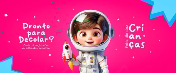 PRONTO PARA DECOLAR PSD EDITÁVEL DIA DAS CRIANÇAS