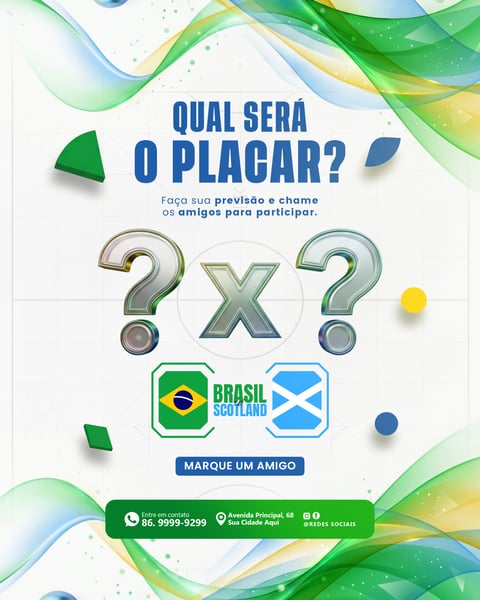 Social Media Qual Será o Placar PSD Editável