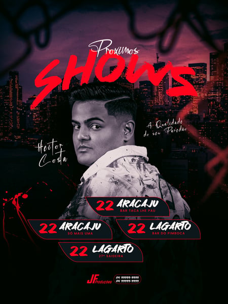 FLYER AGENDA SEMANAL HC FEED PSD EDITÁVEL