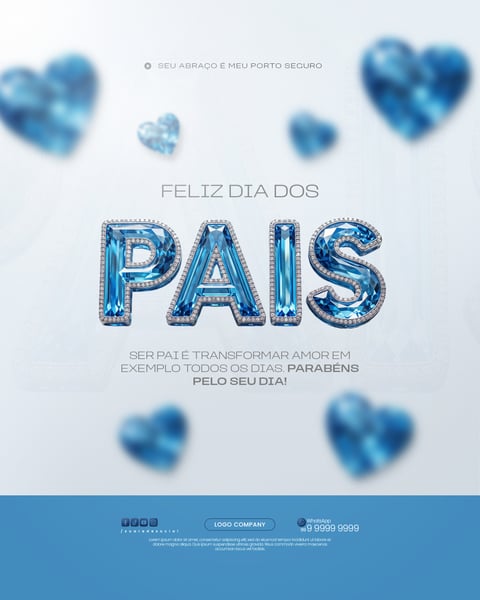FELIZ DIA DOS PAIS BANNER COMEMORATIVO FAMÍLIA SOCIAL MEDIA PSD EDITÁVEL 4