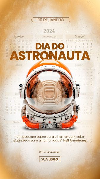 SOCIAL MEDIA - 09 DE JANEIRO DIA DO ASTRONAUTA