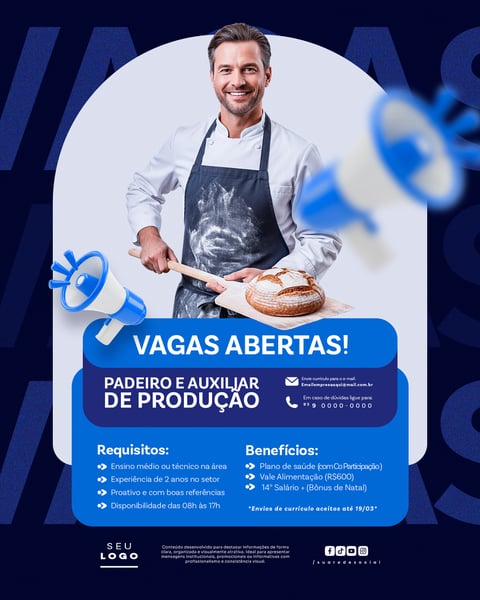 RECRUTAMENTO EMPREGO TEMOS VAGAS ABERTAS CONTRATAÇÃO SOCIAL MEDIA PSD EDITÁVEL 11