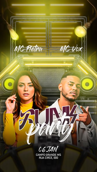 FLYER EVENTO SHOW FUNK PARTY PSD STORY 21