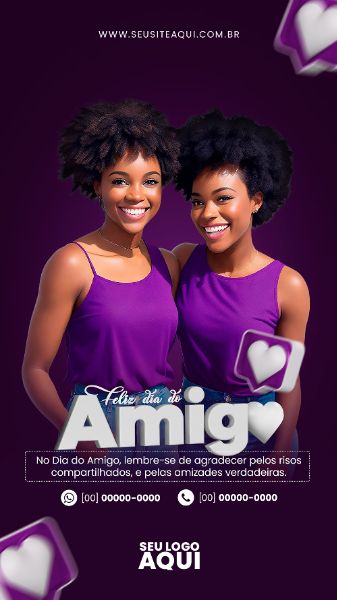 STORY - FELIZ DIA DO AMIGO | SOCIAL MEDIA | PSD EDITÁVEL