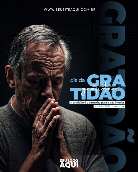 FEED | DIA DA GRATIDÃO | DIA NACIONAL DA GRATIDÃO | PSD EDITÁVEL