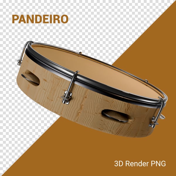 BGX PANDEIRO 3D RENDER PNG PARA COMPOSIÇÃO (26)