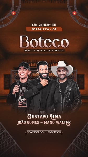 BOTECO DO EMBAIXADOR  FLYER EVENTO  STORY  BARZINHO