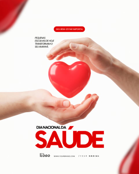 DIA NACIONAL DA SAÚDE 05 DE AGOSTO FLYER SOCIAL MEDIA PSD EDITÁVEL 2