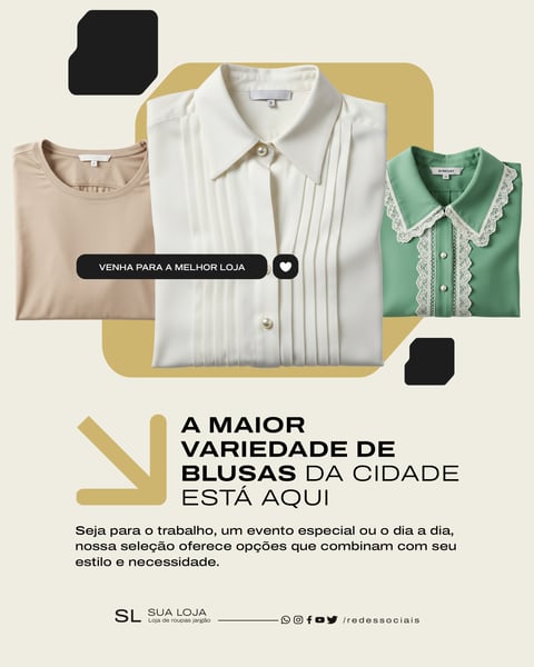 SOCIAL MEDIA LOJA DE ROUPA FEMININA