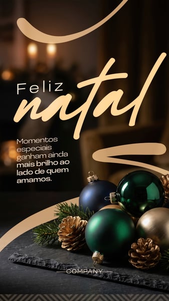 CARTÃO DE FELIZ NATAL ELEGANTE SOCIAL MEDIA FLYER PSD EDITÁVEL STORY