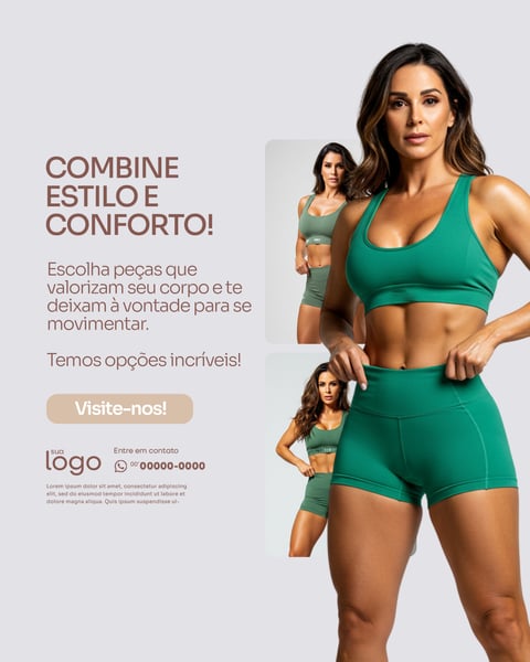 SOCIAL MEDIA LOJA DE MODA FITNESS FEMININA