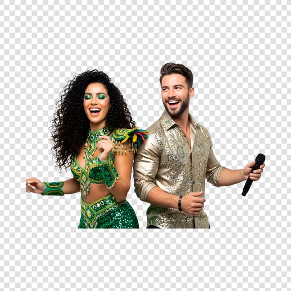 DUPLA DE CANTORES DE CARNAVAL UMA MULHER E UM HOMEM 01