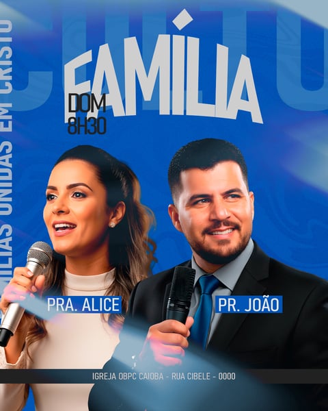 FLYER GOSPEL CULTO DA FAMÍLIA PSD FEED 4