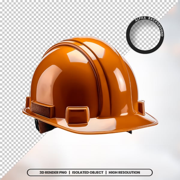 3D RENDER CAPACETE DE SEGURANÇA ELEMENTO ÍCONE PSD PNG