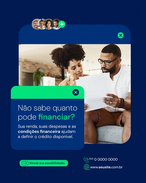 CRÉDITO IMOBILIÁRIO SOCIAL MEDIA FINANCIAR PSD EDITÁVEL