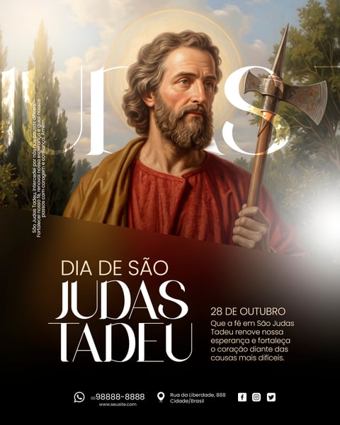 DIA DE SÃO JUDAS TADEU 28 DE OUTUBRO SOCIAL MEDIA PSD EDITÁVEL 1