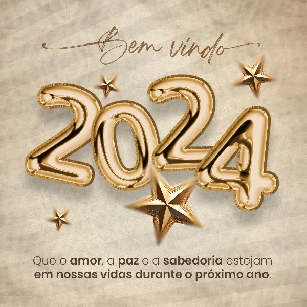 SOCIAL MEDIA - ANO NOVO FELIZ 2024 - NEW YEAR HAPPY 2024 - 02 FEED QUADRADO