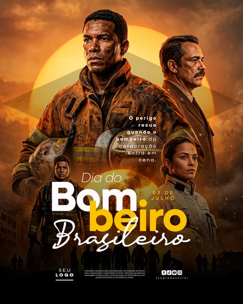 DIA DO BOMBEIRO BRASILEIRO 02 DE JULHO SOCIAL MEDIA PSD EDITÁVEL 1