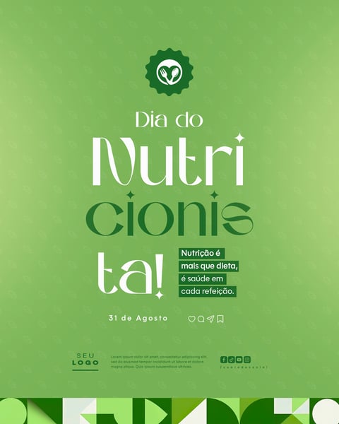 DIA DO NUTRICIONISTA 31 DE AGOSTO SOCIAL MEDIA PSD EDITÁVEL 4